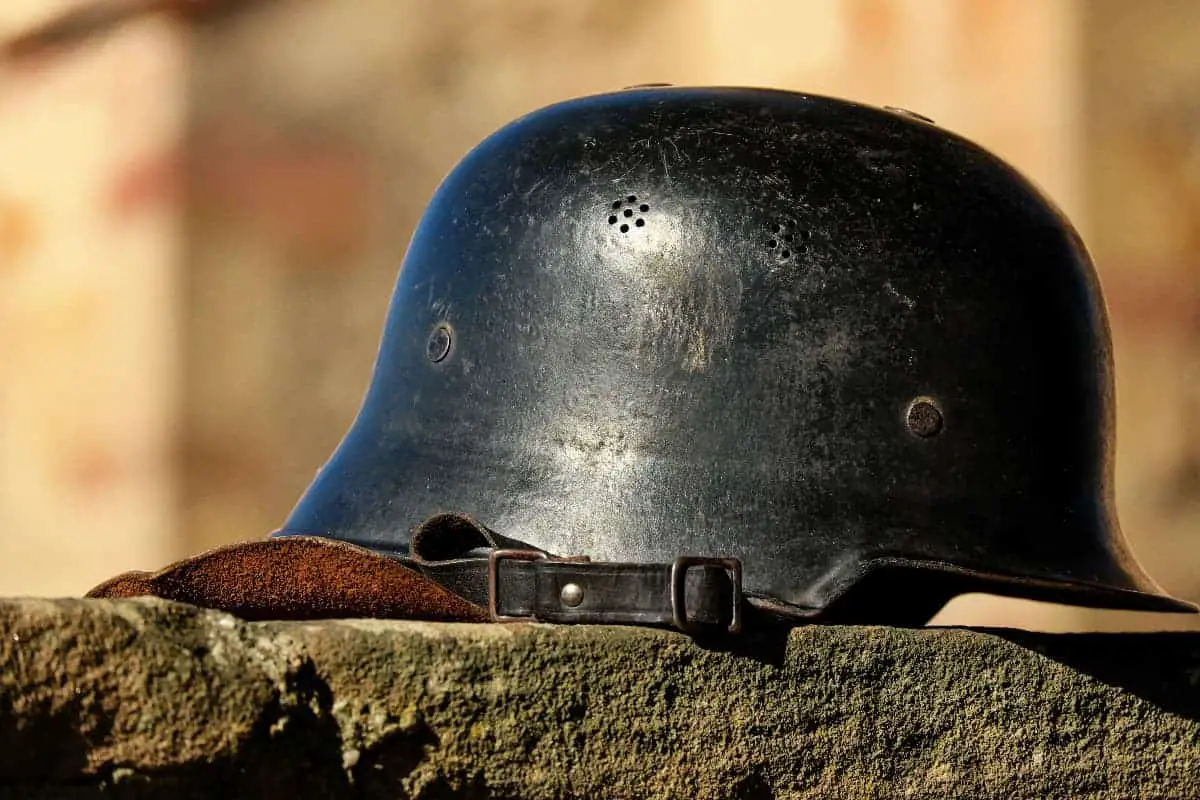 Old metal helmet