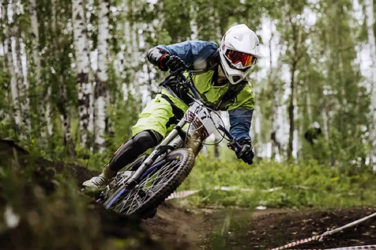 Full-Face Mountain Bike Helmet in action