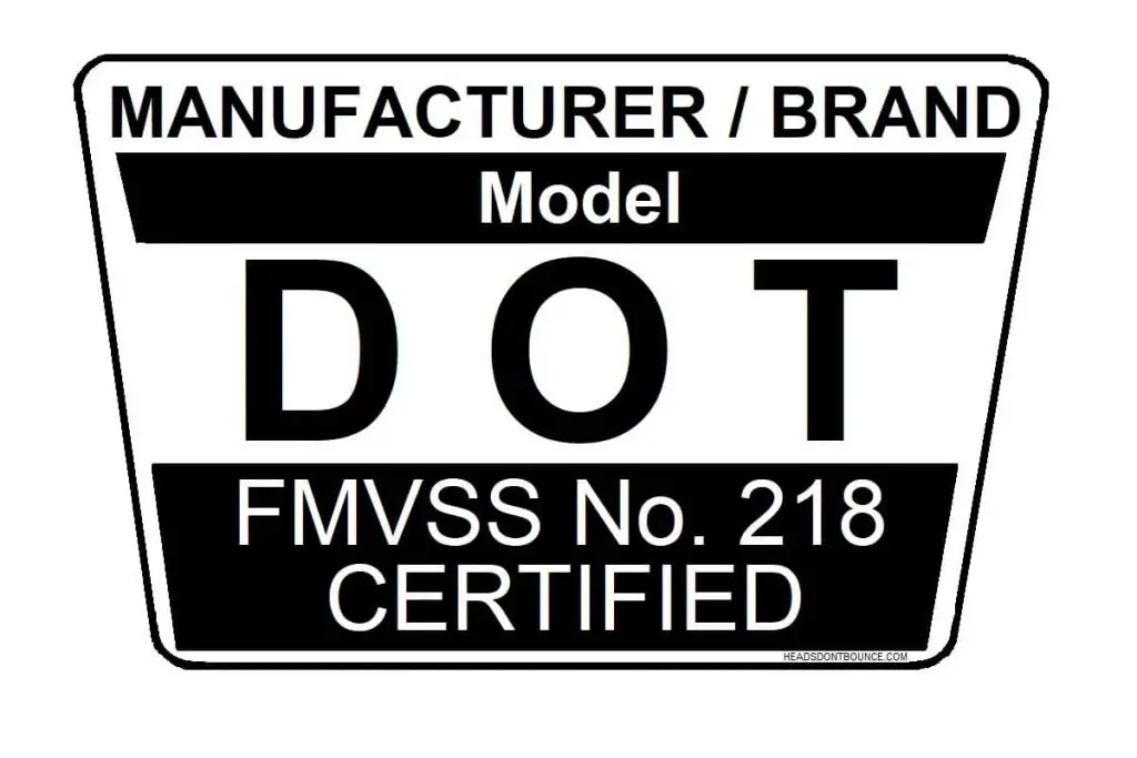 DOT Certification: Motorcycle Helmets - Heads Don't Bounce