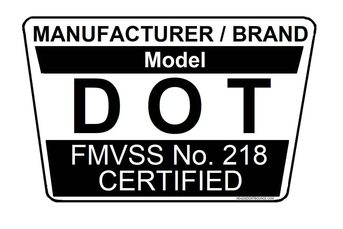 DOT certified sticker example