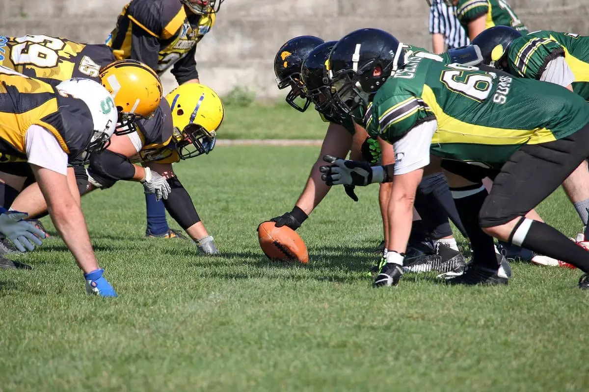 American football scrimmage