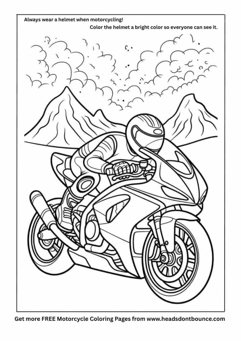Motorcycle Coloring Pages – Free Printables And Two-Wheeled Adventures